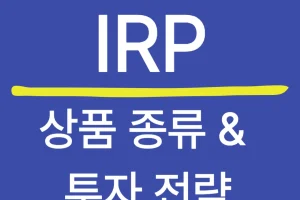 IRP에서 운용할 수 있는 상품 종류와 투자 전략